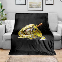 Baseball Banana Throw Blanket Funny Baseball Glove Drip Kids Youth Boys Girls