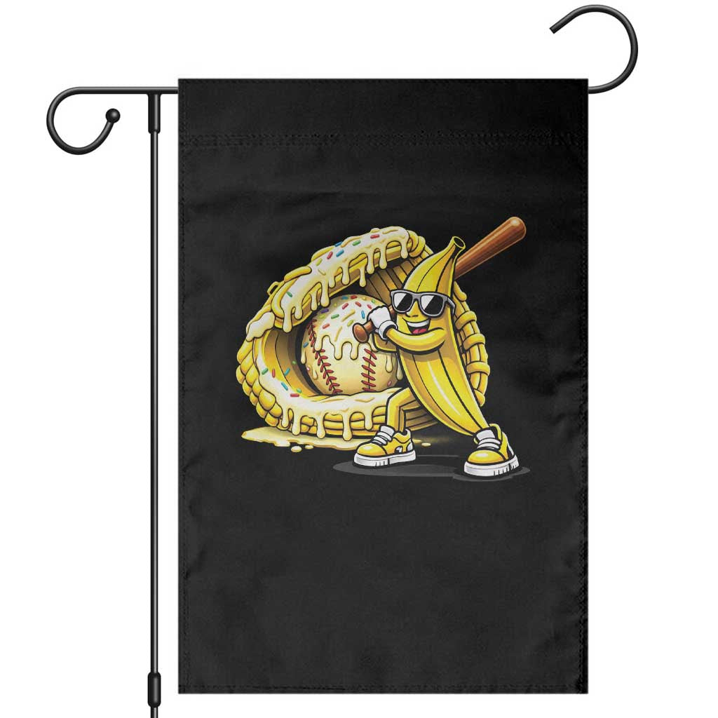Baseball Banana Garden Flag Funny Baseball Glove Drip Kids Youth Boys Girls
