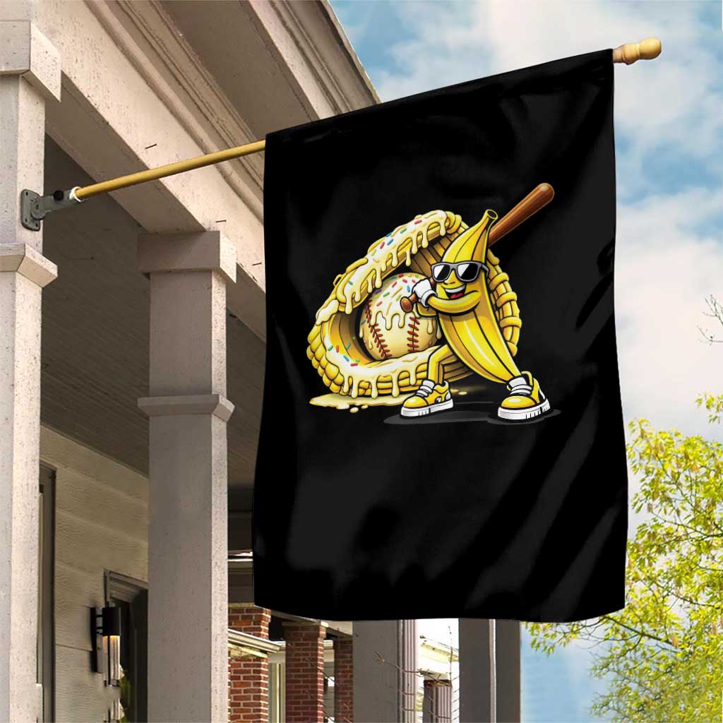 Baseball Banana Garden Flag Funny Baseball Glove Drip Kids Youth Boys Girls