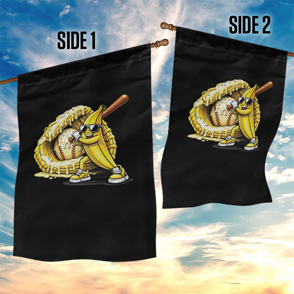 Baseball Banana Garden Flag Funny Baseball Glove Drip Kids Youth Boys Girls