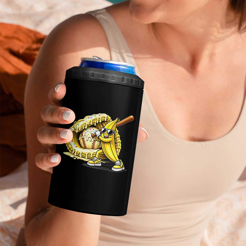Baseball Banana 4 in 1 Can Cooler Tumbler Funny Baseball Glove Drip Kids Youth Boys Girls