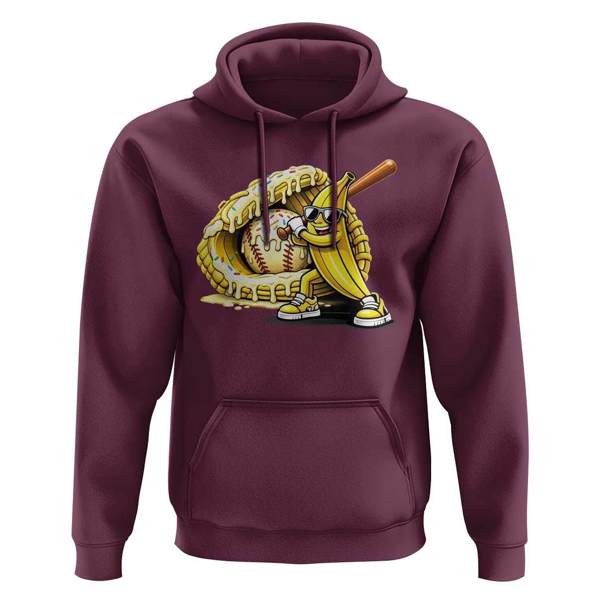Baseball Banana Hoodie Funny Baseball Glove Drip Kids Youth Boys Girls