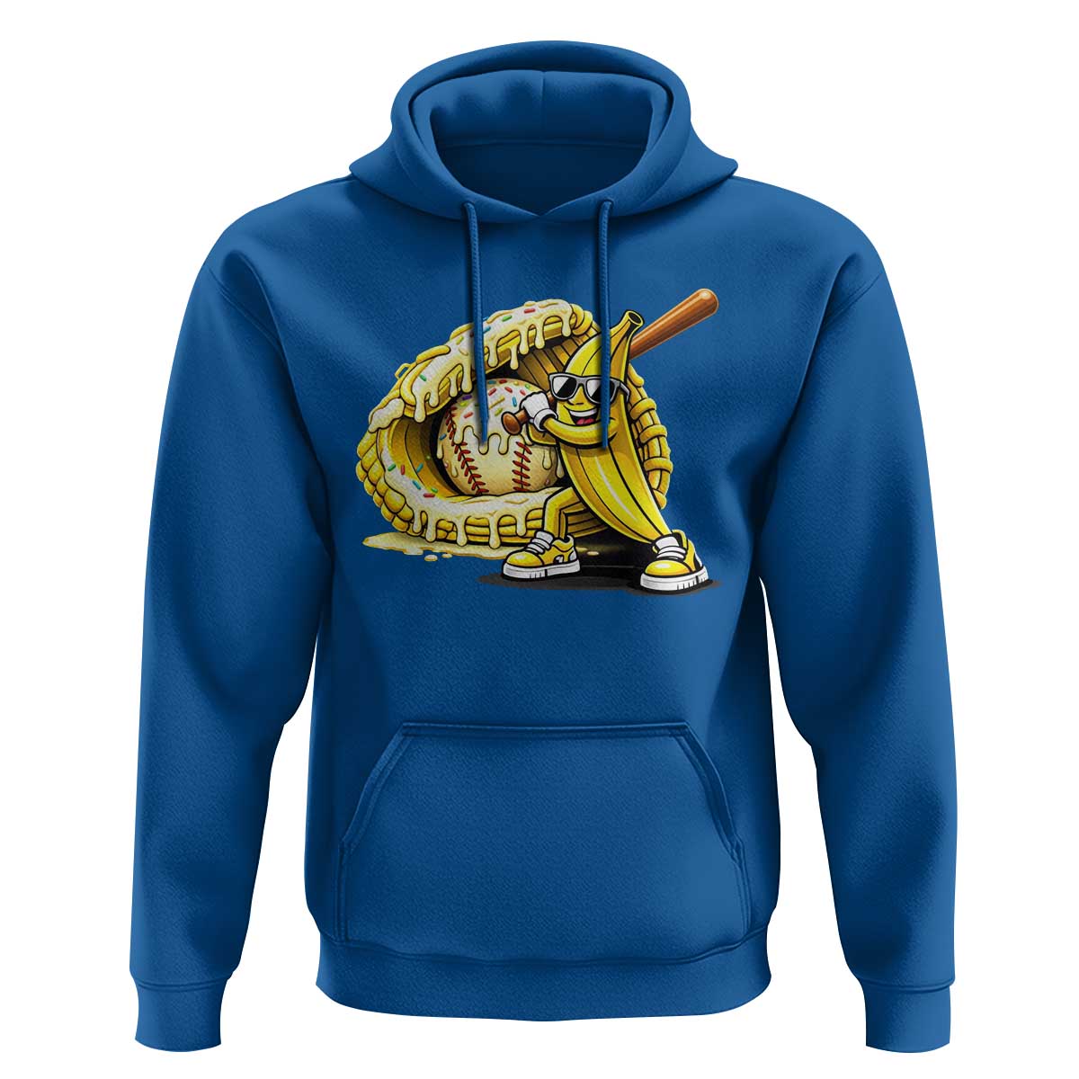 Baseball Banana Hoodie Funny Baseball Glove Drip Kids Youth Boys Girls