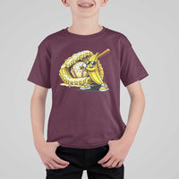 Baseball Banana T Shirt For Kid Funny Baseball Glove Drip Kids Youth Boys Girls