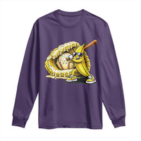 Baseball Banana Long Sleeve Shirt Funny Baseball Glove Drip Kids Youth Boys Girls