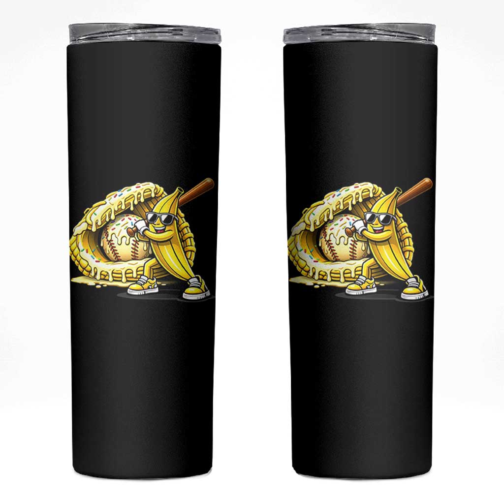 Baseball Banana Skinny Tumbler Funny Baseball Glove Drip Kids Youth Boys Girls