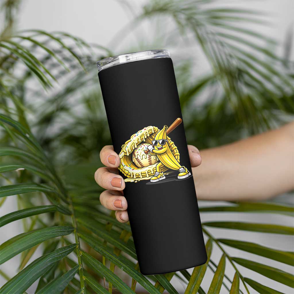 Baseball Banana Skinny Tumbler Funny Baseball Glove Drip Kids Youth Boys Girls