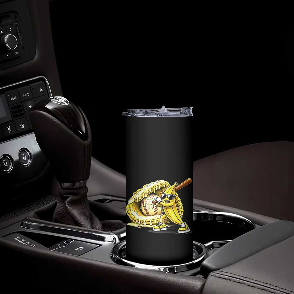 Baseball Banana Skinny Tumbler Funny Baseball Glove Drip Kids Youth Boys Girls