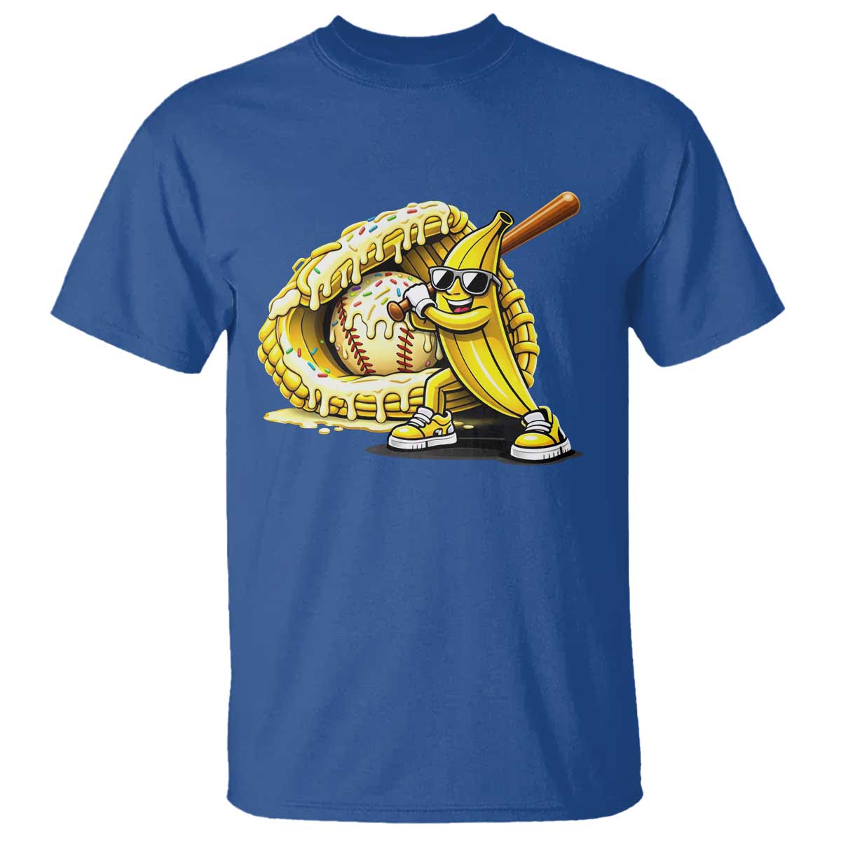 Baseball Banana T Shirt Funny Baseball Glove Drip Kids Youth Boys Girls