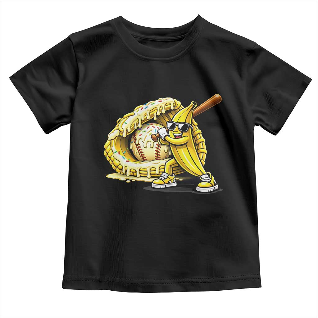 Baseball Banana Toddler T Shirt Funny Baseball Glove Drip Kids Youth Boys Girls
