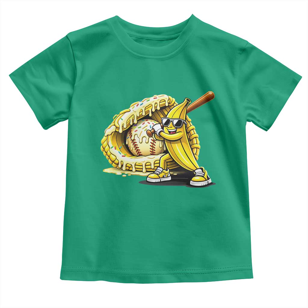 Baseball Banana Toddler T Shirt Funny Baseball Glove Drip Kids Youth Boys Girls
