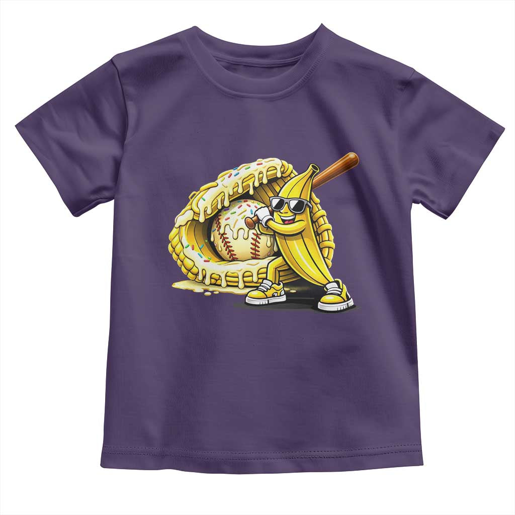 Baseball Banana Toddler T Shirt Funny Baseball Glove Drip Kids Youth Boys Girls