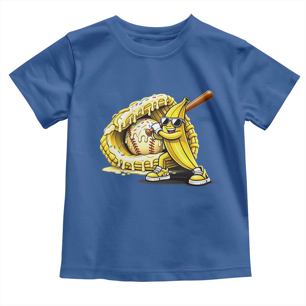 Baseball Banana Toddler T Shirt Funny Baseball Glove Drip Kids Youth Boys Girls