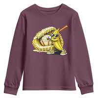Baseball Banana Youth Sweatshirt Funny Baseball Glove Drip Kids Youth Boys Girls