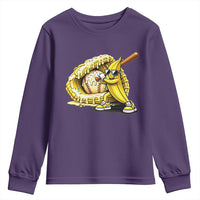 Baseball Banana Youth Sweatshirt Funny Baseball Glove Drip Kids Youth Boys Girls
