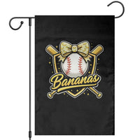 Bananas Coquette Bow Garden Flag Baseball Bats Banana Lovers Women Girls Kids