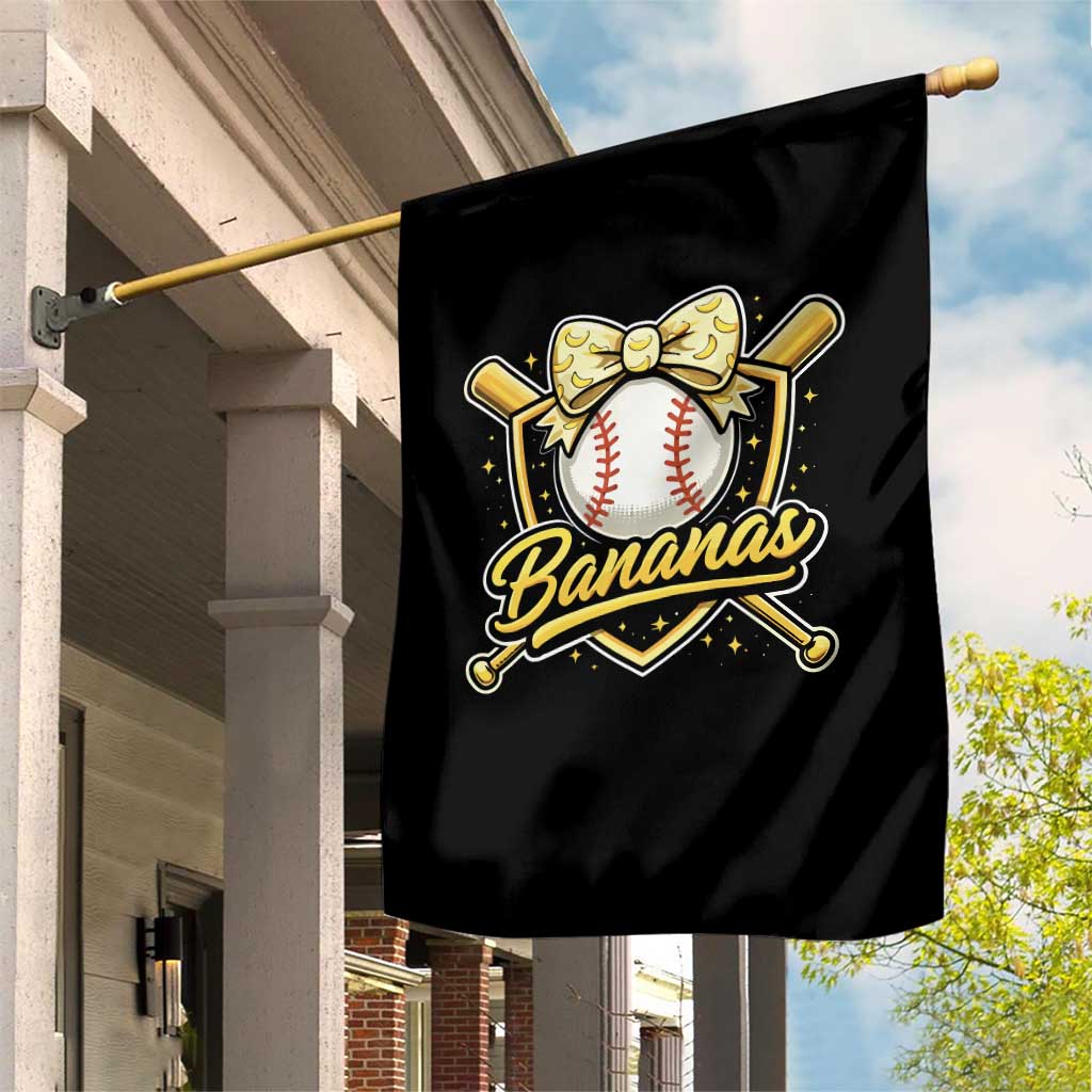 Bananas Coquette Bow Garden Flag Baseball Bats Banana Lovers Women Girls Kids