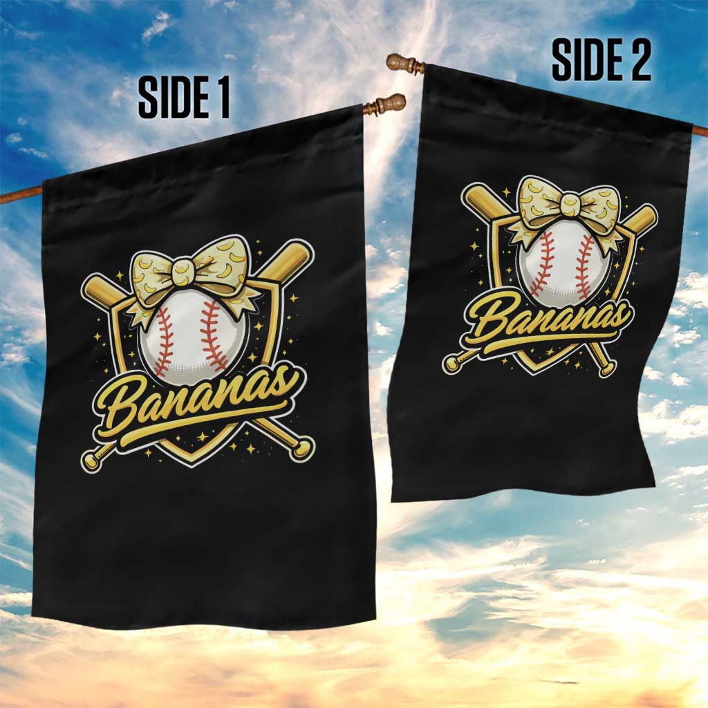Bananas Coquette Bow Garden Flag Baseball Bats Banana Lovers Women Girls Kids