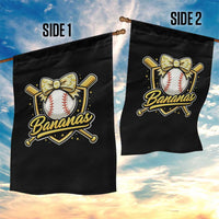 Bananas Coquette Bow Garden Flag Baseball Bats Banana Lovers Women Girls Kids