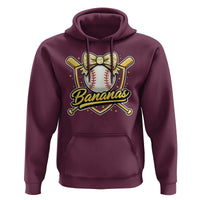 Bananas Coquette Bow Hoodie Baseball Bats Banana Lovers Women Girls Kids
