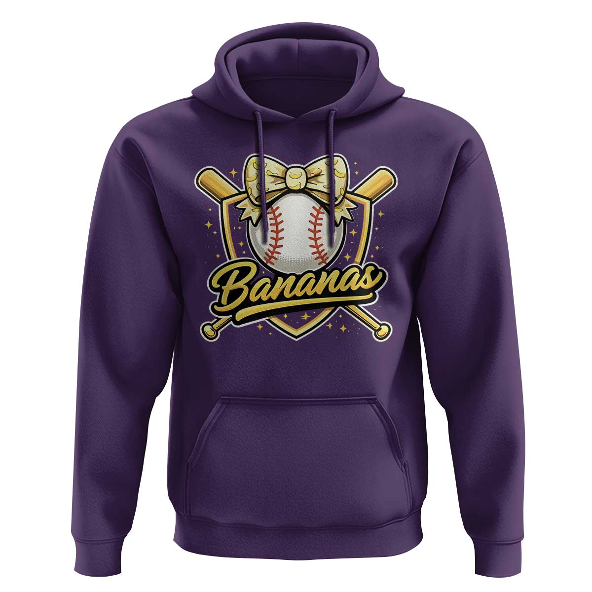 Bananas Coquette Bow Hoodie Baseball Bats Banana Lovers Women Girls Kids
