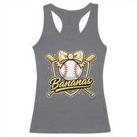 Bananas Coquette Bow Racerback Tank Top Baseball Bats Banana Lovers Women Girls Kids