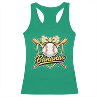 Bananas Coquette Bow Racerback Tank Top Baseball Bats Banana Lovers Women Girls Kids