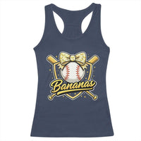Bananas Coquette Bow Racerback Tank Top Baseball Bats Banana Lovers Women Girls Kids