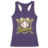 Bananas Coquette Bow Racerback Tank Top Baseball Bats Banana Lovers Women Girls Kids