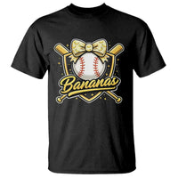 Bananas Coquette Bow T Shirt Baseball Bats Banana Lovers Women Girls Kids