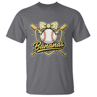 Bananas Coquette Bow T Shirt Baseball Bats Banana Lovers Women Girls Kids