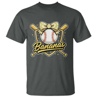 Bananas Coquette Bow T Shirt Baseball Bats Banana Lovers Women Girls Kids