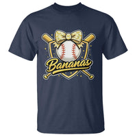 Bananas Coquette Bow T Shirt Baseball Bats Banana Lovers Women Girls Kids