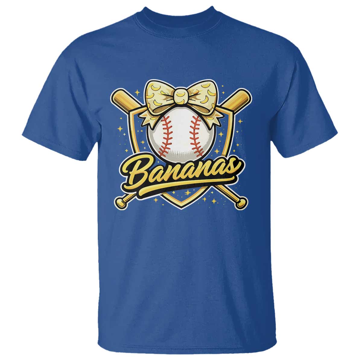 Bananas Coquette Bow T Shirt Baseball Bats Banana Lovers Women Girls Kids