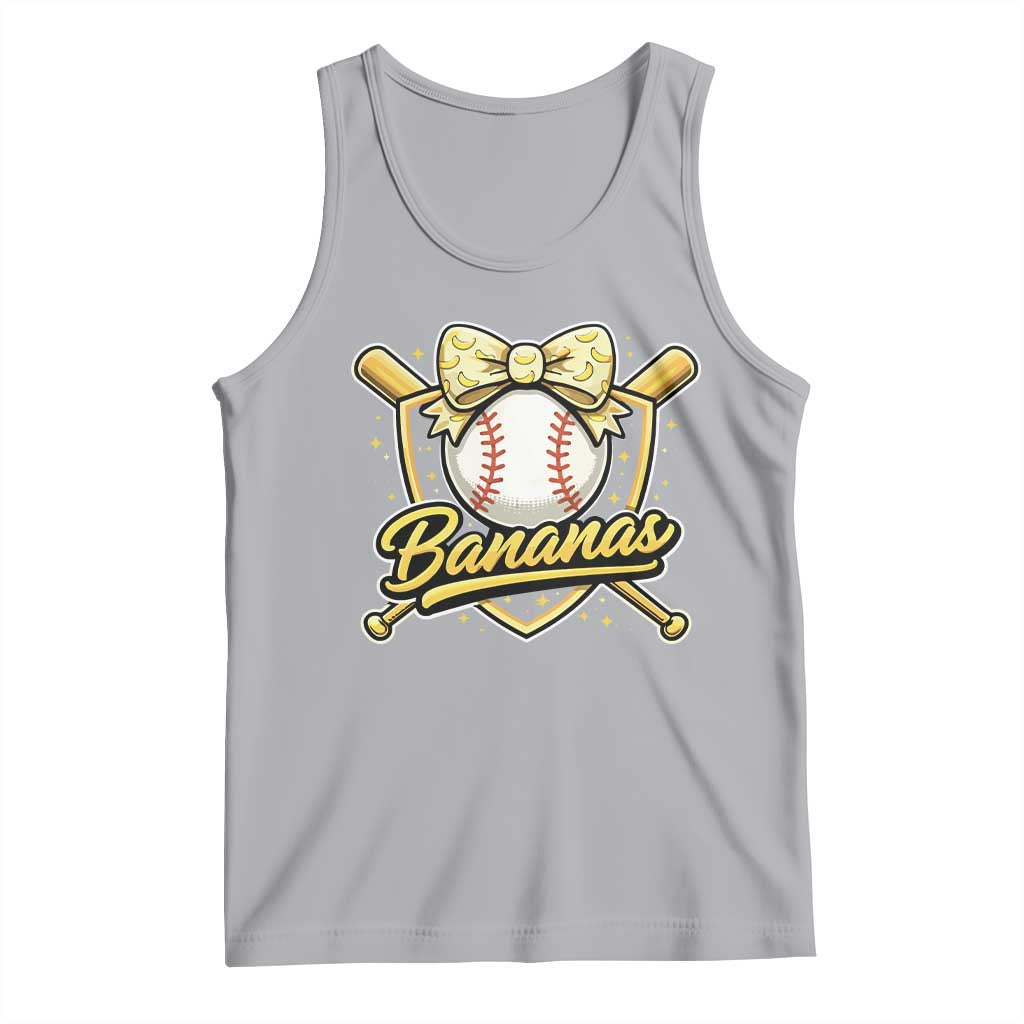 Bananas Coquette Bow Tank Top Baseball Bats Banana Lovers Women Girls Kids