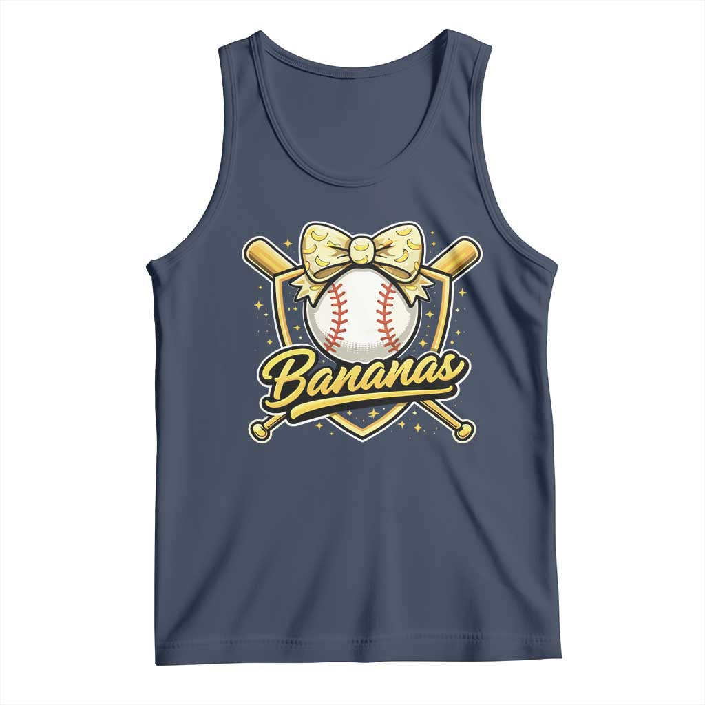 Bananas Coquette Bow Tank Top Baseball Bats Banana Lovers Women Girls Kids