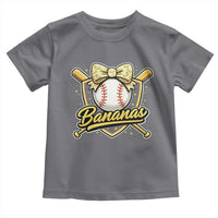 Bananas Coquette Bow Toddler T Shirt Baseball Bats Banana Lovers Women Girls Kids