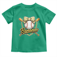 Bananas Coquette Bow Toddler T Shirt Baseball Bats Banana Lovers Women Girls Kids