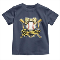 Bananas Coquette Bow Toddler T Shirt Baseball Bats Banana Lovers Women Girls Kids