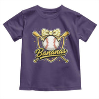 Bananas Coquette Bow Toddler T Shirt Baseball Bats Banana Lovers Women Girls Kids