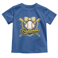 Bananas Coquette Bow Toddler T Shirt Baseball Bats Banana Lovers Women Girls Kids