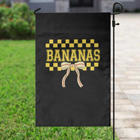 Bananas Coquette Bow Checkered Garden Flag Women Girls Kids