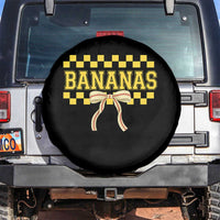 Bananas Coquette Bow Checkered Spare Tire Cover Women Girls Kids