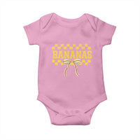 Bananas Coquette Bow Checkered Baby Onesie Women Girls Kids
