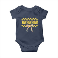 Bananas Coquette Bow Checkered Baby Onesie Women Girls Kids