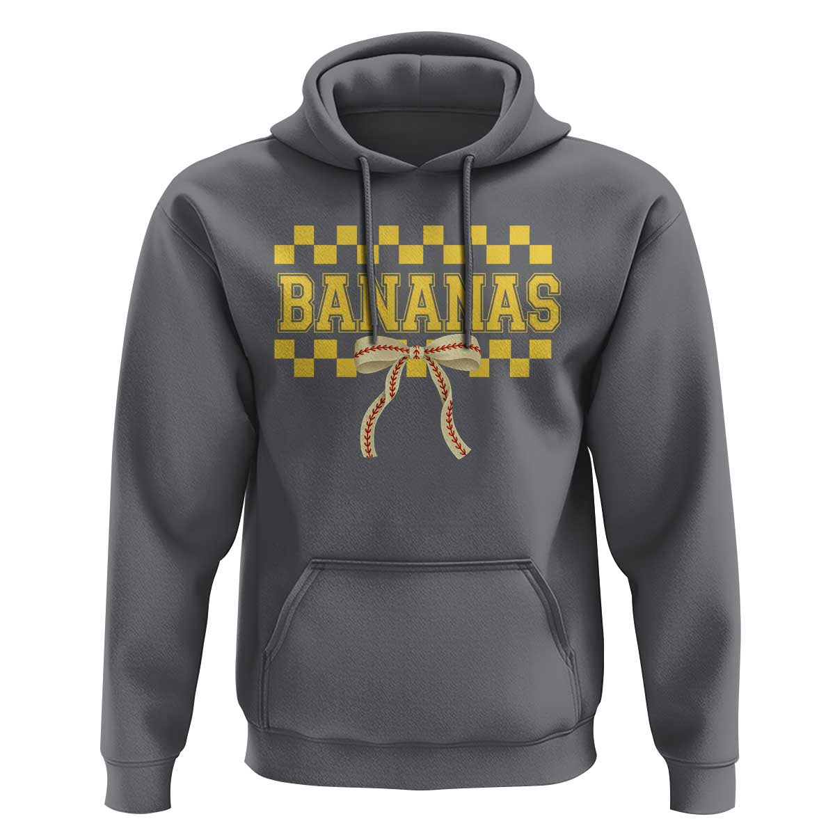 Bananas Coquette Bow Checkered Hoodie Women Girls Kids