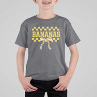 Bananas Coquette Bow Checkered T Shirt For Kid Women Girls Kids