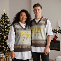 Bananas Coquette Bow Checkered V-Neck Knit Sweater Vest Women Girls Kids