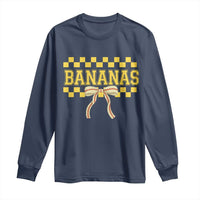Bananas Coquette Bow Checkered Long Sleeve Shirt Women Girls Kids
