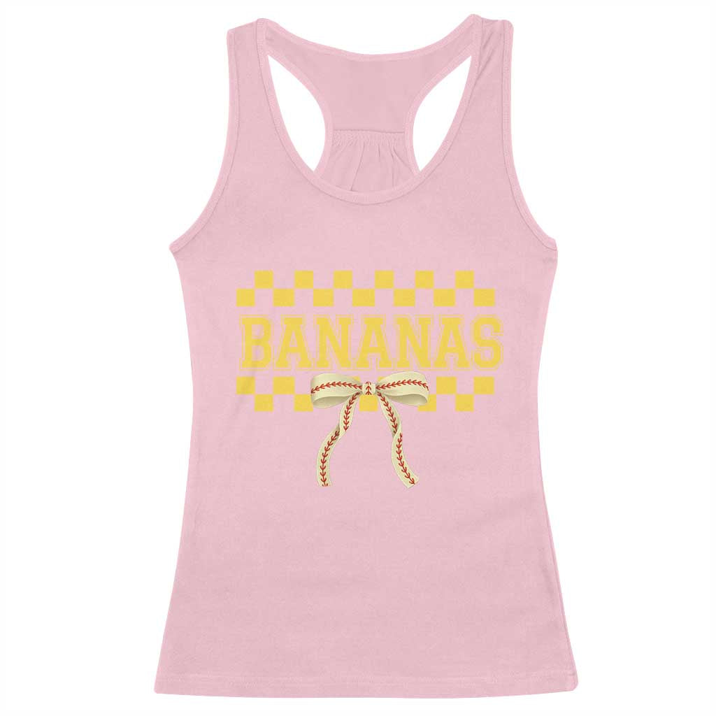 Bananas Coquette Bow Checkered Racerback Tank Top Women Girls Kids